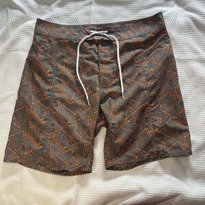 Surf & Swim Co. Men's Size 32 Swim Trunks Swim Shorts Blue/Orange